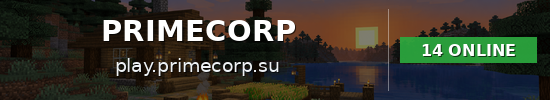 PRIMECORP Minecraft server banner