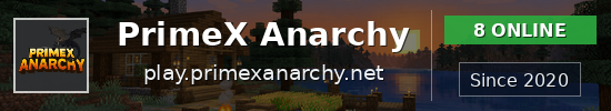PrimeX Anarchy Minecraft server banner