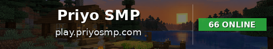 Priyo SMP Minecraft server banner