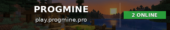 PROGMINE Minecraft server banner