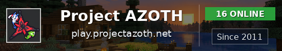Project AZOTH Minecraft server banner