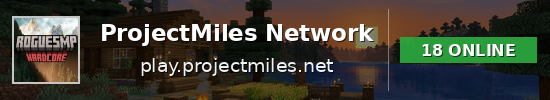 ProjectMiles Network Minecraft server banner