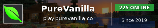 PureVanilla Minecraft server banner