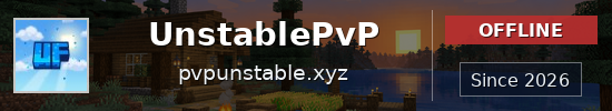 UnstablePvP Minecraft server banner