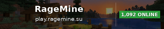 RageMine Minecraft server banner