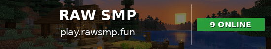RAW SMP Minecraft server banner