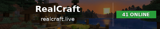 RealCraft Minecraft server banner