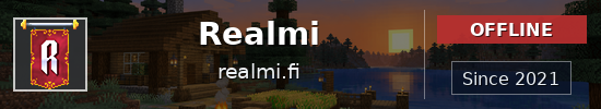 Realmi Minecraft server banner