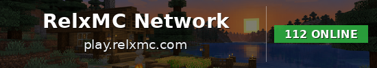 RelxMC Network Minecraft server banner