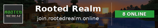 Rooted Realm Minecraft server banner