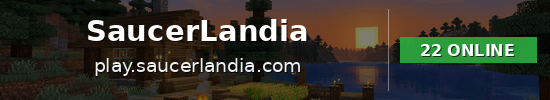 SaucerLandia Minecraft server banner