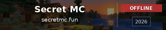 Secret MC Minecraft server banner
