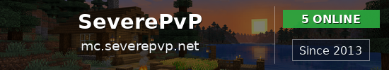 SeverePvP Minecraft server banner