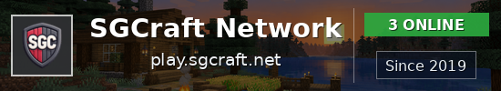 SGCraft Network Minecraft server banner