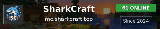 SharkCraft Minecraft server banner