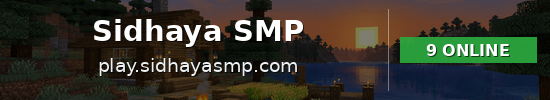 Sidhaya SMP Minecraft server banner