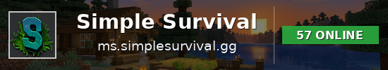 Simple Survival Minecraft server banner