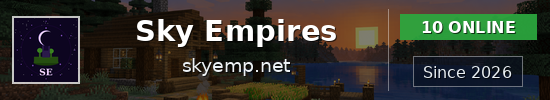 Sky Empires Minecraft server banner