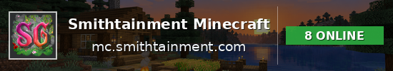Smithtainment Minecraft Minecraft server banner