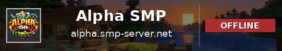 Alpha SMP Minecraft server banner