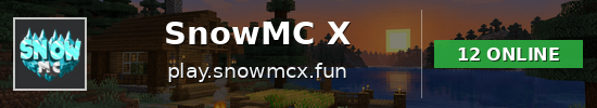 SnowMC X Minecraft server banner