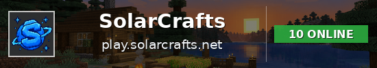 SolarCrafts Minecraft server banner