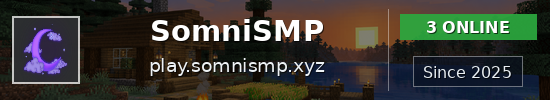 SomniSMP Minecraft server banner