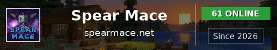 Spear Mace Minecraft server banner