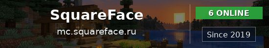 SquareFace Minecraft server banner