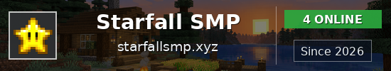 Starfall SMP Minecraft server banner
