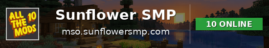 Sunflower SMP Minecraft server banner