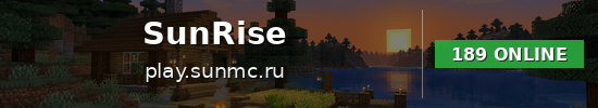 SunRise Minecraft server banner