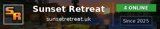 Sunset Retreat Minecraft server banner