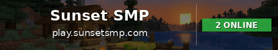 Sunset SMP Minecraft server banner