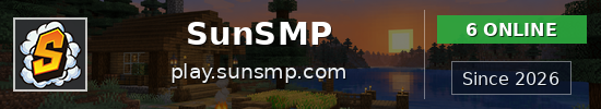 SunSMP Minecraft server banner