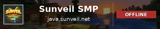 Sunveil SMP Minecraft server banner