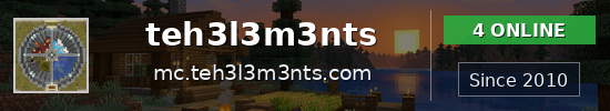 teh3l3m3nts Minecraft server banner