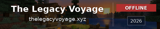 The Legacy Voyage Minecraft server banner