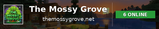 The Mossy Grove Minecraft server banner