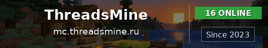 ThreadsMine Minecraft server banner