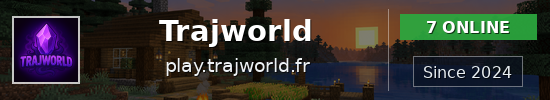 Trajworld Minecraft server banner