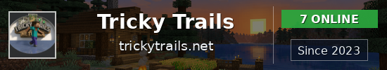 Tricky Trails Minecraft server banner