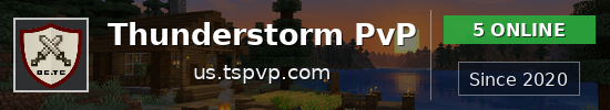 Thunderstorm PvP Minecraft server banner