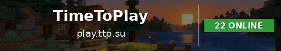 TimeToPlay Minecraft server banner
