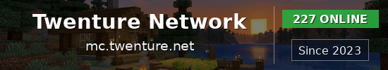 Twenture Network Minecraft server banner