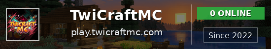 TwiCraftMC Minecraft server banner