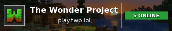 The Wonder Project Minecraft server banner