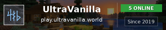 UltraVanilla Minecraft server banner