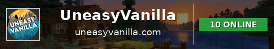 UneasyVanilla Minecraft server banner