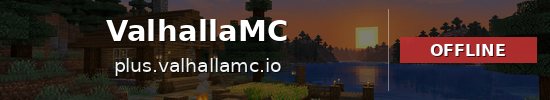 ValhallaMC Minecraft server banner